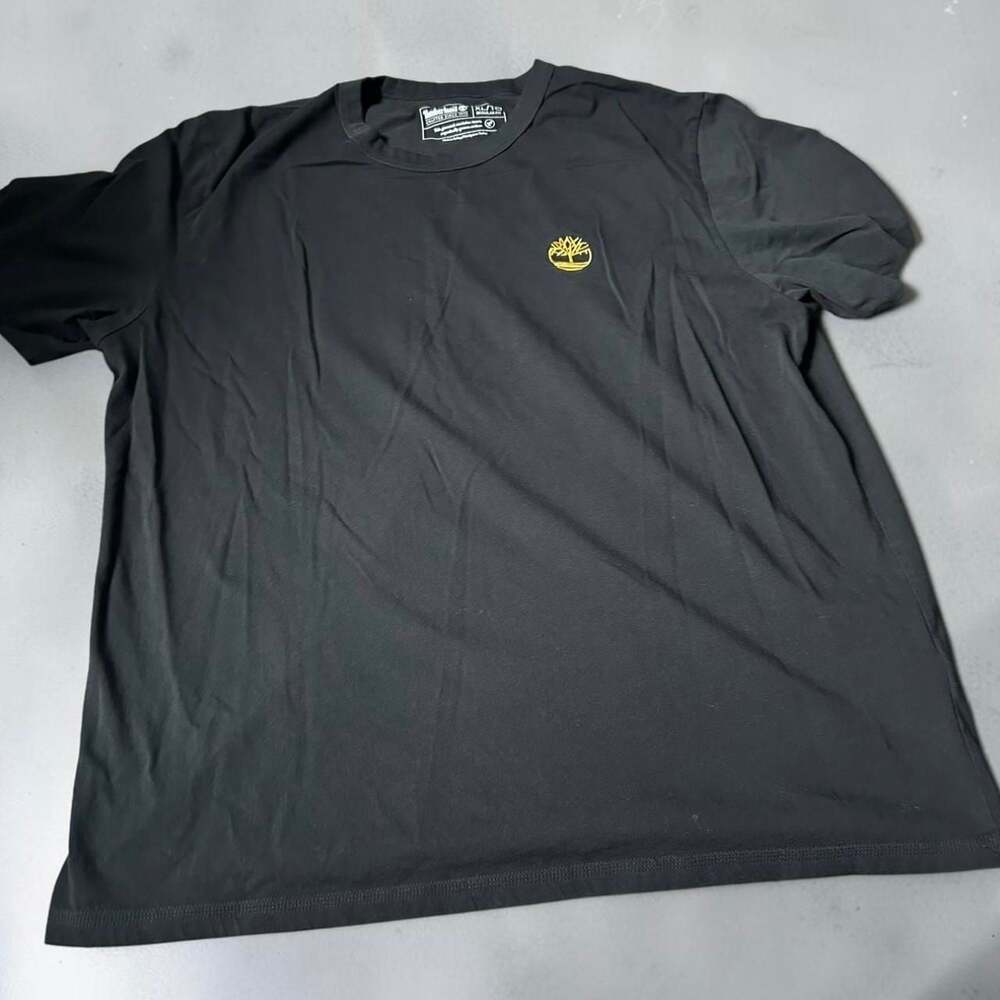 Timberland Embroidered Tree Logo Black Cotton T-Shirt XL